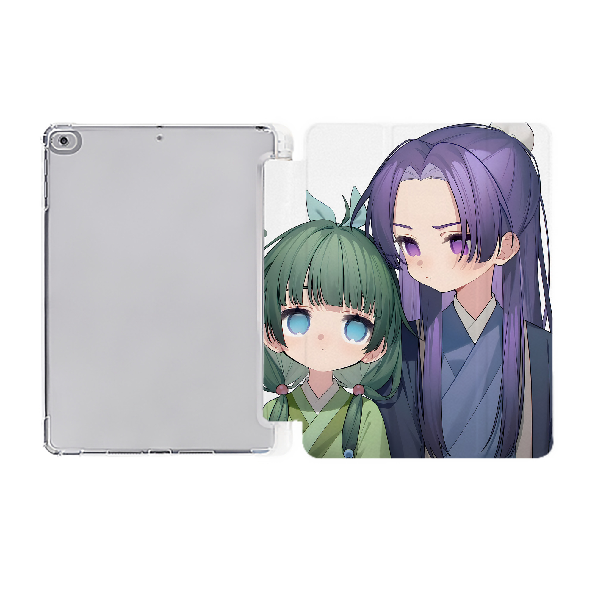 （画像用） 薬屋のひとりごと The Apothecary Diaries IPad ケース ペン収納付き 三つ折りスタンド PUレザー×シリコン 対応機種9.5/10.5/10.9インチ